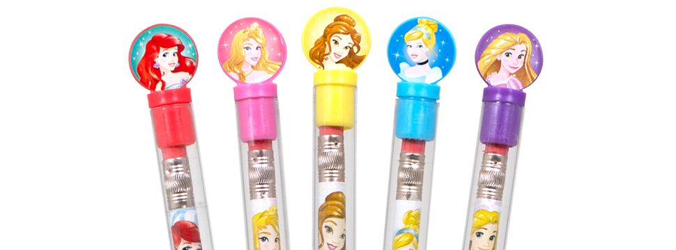 Each Disney Princess Smencil comes with a collectible top cap